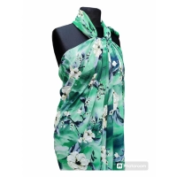 Duża sukienka plażowa - eleganckie PAREO XXL odcienie zieleni